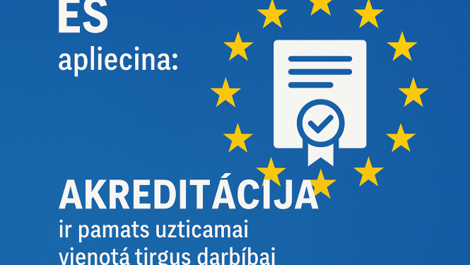 Zils fons, balti burti, dzeltenas zvaigznītes  apļa formā kā EIropas SAvienības karogā
