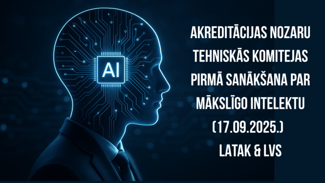 TUmši zils fons ar simbolisku galvu pa vidu, kur centrā ir kvadrāts ar burtiem AI un labajā pusē ir balts teksts par tēmu - MI ANTK