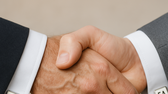 Rokasspiediens, aproču pogas, uz vienas rakstīts LATAK, uz otras - EA