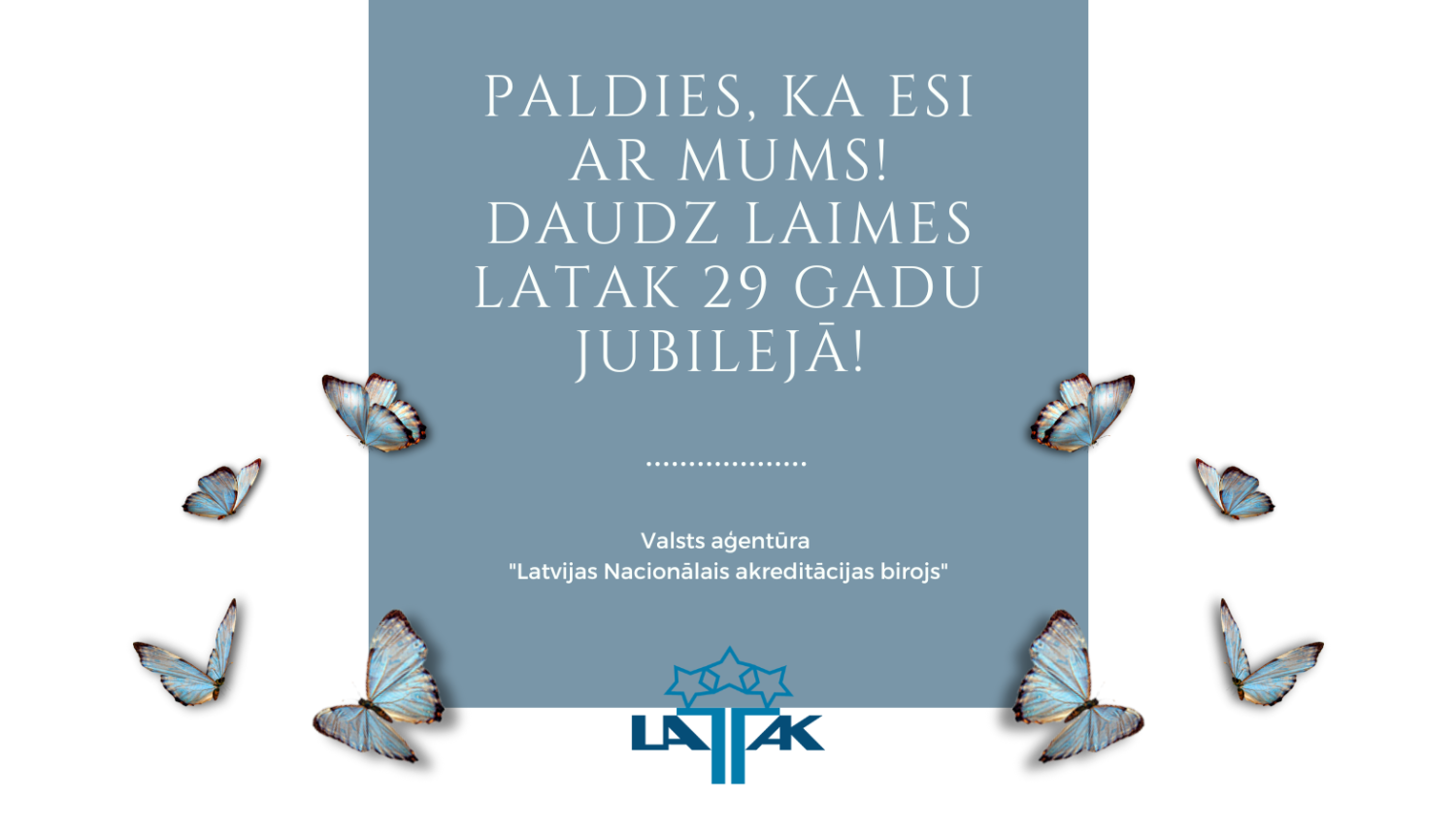 Uzrakts uz zilganpelēka fona un zilgani tauriņi priekšplānā